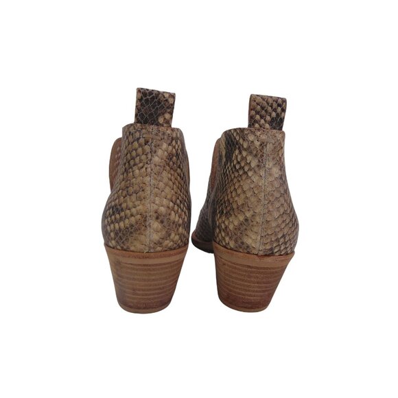 Dolce Vita Sonni Reptile Bootie US 6 Reptile Print Leather Perforated Ankle Boot - Picture 6 of 12